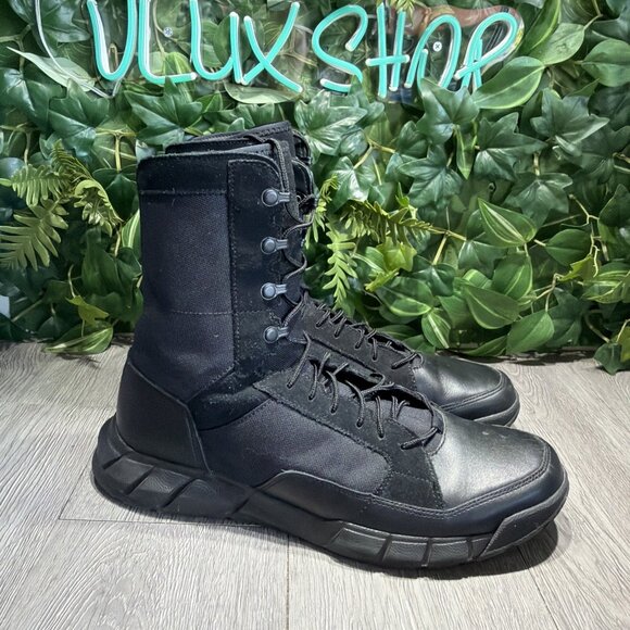 Oakley Boots Mens Black Leather Tactical Combat 7.5 Light Assault Military Style Oakley Light Assault 3 Black Tactical Boots | 8 main image 4